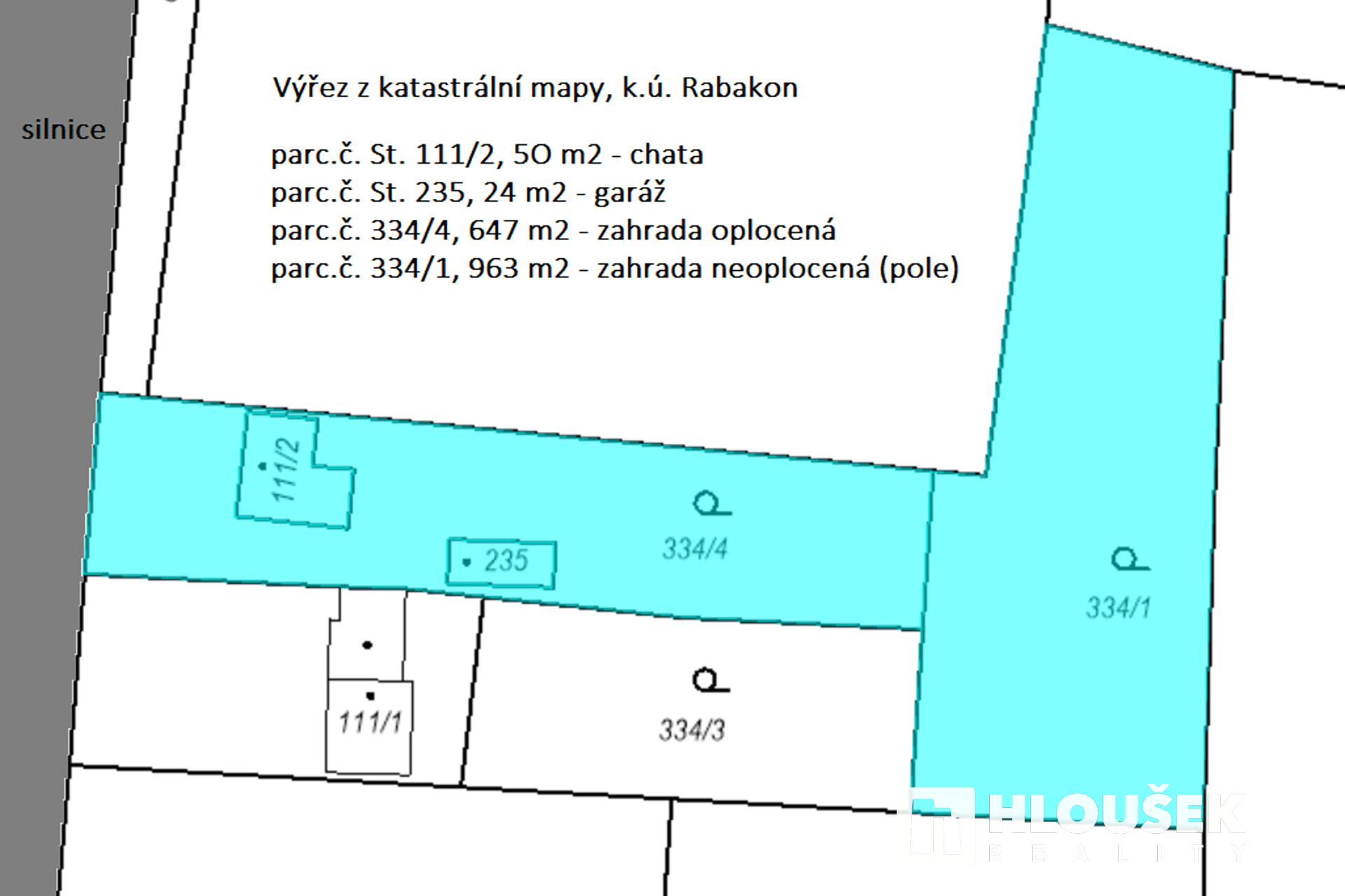 Prodej chaty v obci Rabakov, Okr. Mladá Boleslav